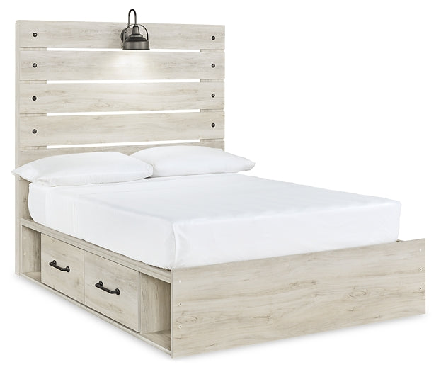 Cambeck Panel Bed With 4 Storage Drawers