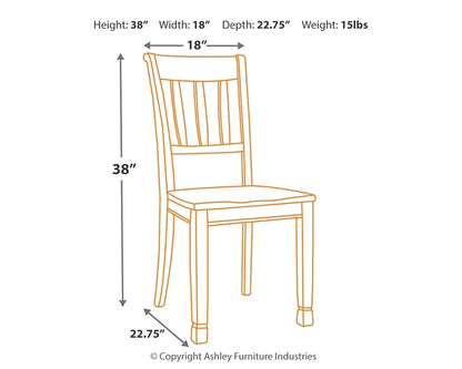 Whitesburg Dining Room Side Chair (2/CN)