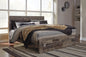 Derekson  Panel Bed With 2 Storage Drawers