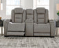 The Man-Den PWR REC Loveseat/CON/ADJ HDRST