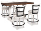 Valebeck Counter Height Dining Table and 4 Barstools