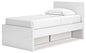 Onita  Panel Platform Bed With 1 Side Storage