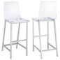 Juelia Clear Acrylic Bar Chair Chrome (Set of 2)