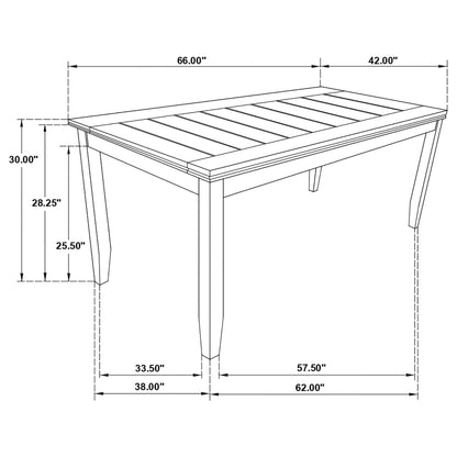 Dalila 5-piece Rectangular Dining Table Set Cappuccino