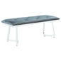 Beaufort Velvet Upholstered Dining Bench Steel Grey
