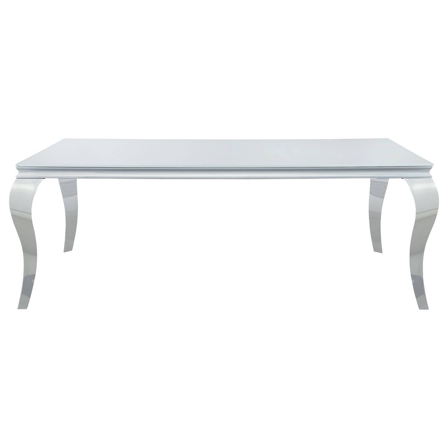 Carone 5-piece 81-inch Rectangular White Glass Dining Set Teal