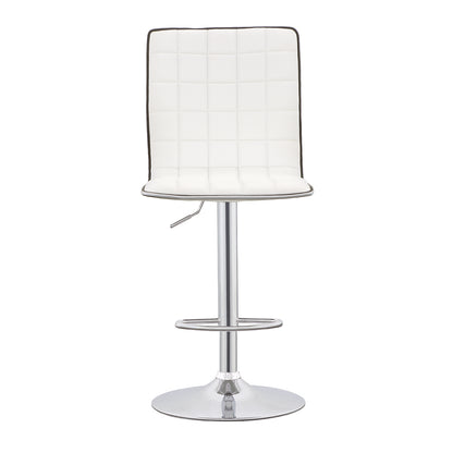 Ashbury Upholstered Adjustable Bar Stool White (Set of 2)