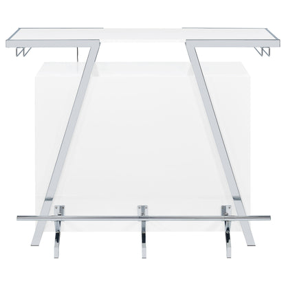 Araceli Freestanding LED Home Bar Cabinet White High Gloss