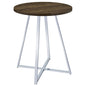 Burkhart Round 35-inch Pub Height Bistro Bar Table Brown Oak