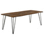 Neve 80-inch Live Edge Dining Table Grey Sheesham