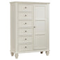 Sandy Beach 8-drawer Door Chest Cream White
