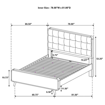Robyn 5-piece Eastern King Bedroom Set Dark Walnut