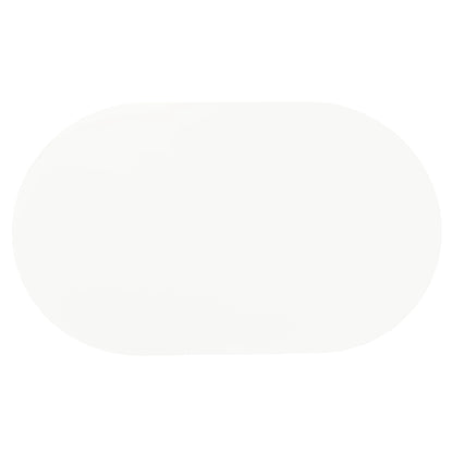 Retro Oval 60-inch Wood Top Dining Table White and Chrome