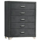 Melody 5-drawer Bedroom Chest Grey