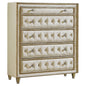 Antonella 5-drawer Bedroom Chest Ivory and Camel