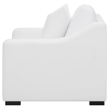 Ashlyn Upholstered Sloped Arm Accent Chair White