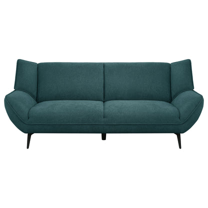 Acton 3-piece Upholstered Flared Arm Sofa Set Teal Blue