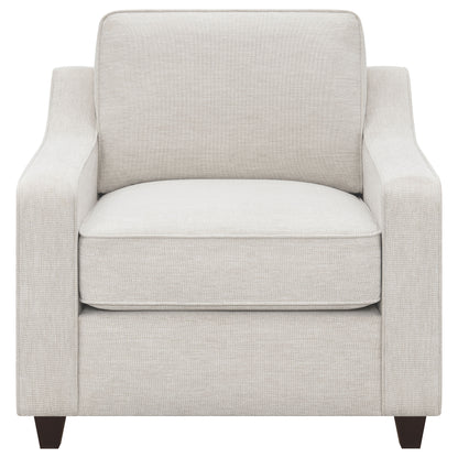 Christine Upholstered Sloped Arm Accent Chair Beige