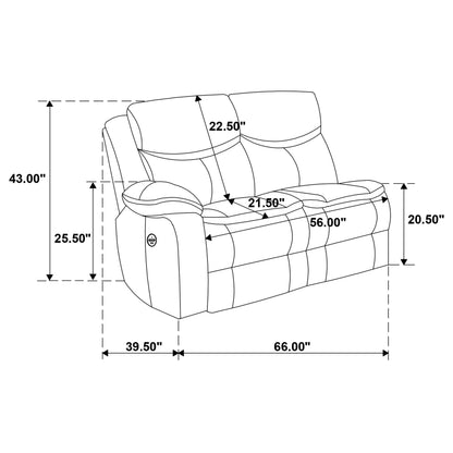 Sycamore Upholstered Power Reclining Sectional Sofa Brown