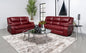 Camila 2-piece Upholstered Reclining Sofa Set Red