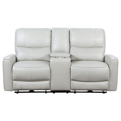 Greenfield Upholstered Power Reclining Loveseat Dove Grey