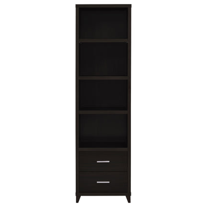 Lewes 4-shelf Engineered Wood Media Tower Cappuccino