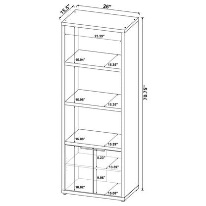 Tabby 3-shelf Engineered Wood Media Tower Mango
