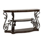 Laney Scrollwork Entryway Sofa Console Table Deep Merlot