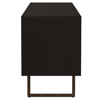 Marsden 2-door Mango Wood 70-inch TV Stand Charcoal Black