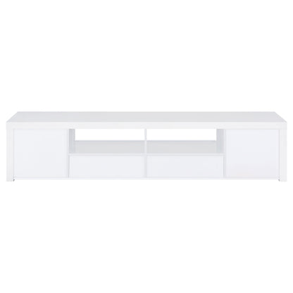 Jude 2-door Engineered Wood 79-inch TV Stand High Gloss White