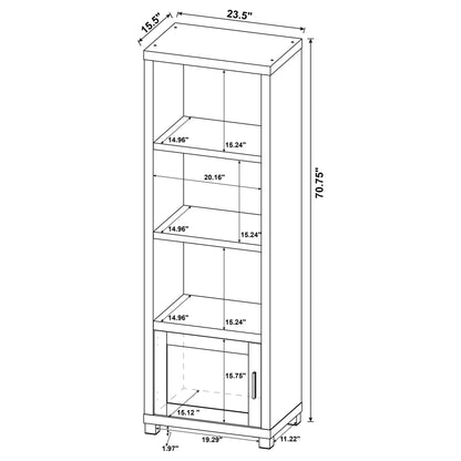 Sachin 3-piece 79-inch TV Entertainment Center Dark Pine