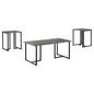 Nyla 3-piece Engineered Wood Coffee Table Set Weathered Grey