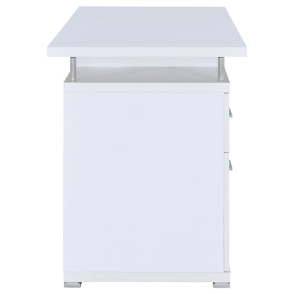 Tracy 55-inch 2-drawer Office Computer Desk White