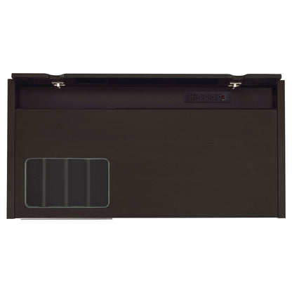 Halston 47-inch 2-drawer Office Desk with Cabinet Cappuccino