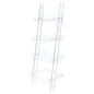 Amaturo 72-inch 4-shelf Acrylic Ladder Bookshelf Clear