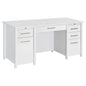 Dylan 60-inch 4-drawer Lift Top Office Desk White High Gloss