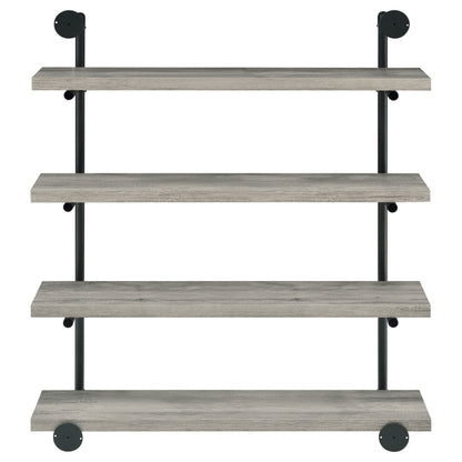 Elmcrest 39-inch 4-shelf Wall Bookshelf Grey Driftwood