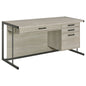 Loomis 60-inch 4-drawer Computer Desk Whitewashed Grey