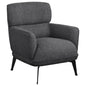 Andrea Upholstered Crecent Arm Accent Chair Grey