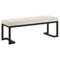Mesa Boucle Upholstered Tufted Accent Bench Vanilla