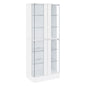 Cabra 4-door LED Curio Display Cabinet White High Gloss