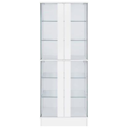 Cabra 4-door LED Curio Display Cabinet White High Gloss