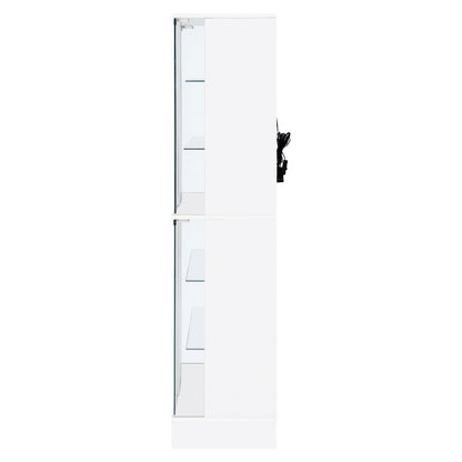 Cabra 4-door LED Curio Display Cabinet White High Gloss