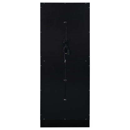 Cabra 4-door LED Curio Display Cabinet Black High Gloss