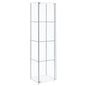 Bellatrix 4-shelf Clear Glass Curio Cabinet White
