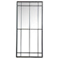Annetta 24 x 52 Inch Window Pane Wall Mirror Black