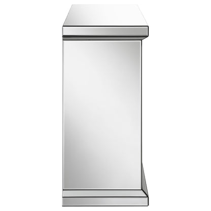 Gilmore Mirrored Freestanding Electric Fireplace Silver
