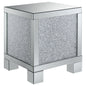 Gillian Rectangular Mirrored Acrylic Side End Table Silver