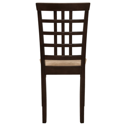 Kelso Lattice Back Dining Side Chair Cappuccino (Set of 2)