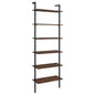 Owens 96-inch 6-shelf Wall Bookshelf Walnut